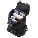 Colins Keirs Black Backpack for Men, 16 Inch Laptop Backpack with Computer Compartment, Drawstring Slim Waterproof Tech Backpack for Travel, Work, College or Daily Use