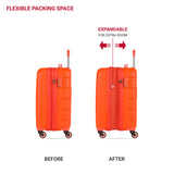 SwissGear 7366 Signature Hardside Expandable Luggage with Spinner Wheels, TSA Lock, Cup-Holder, Orange, Carry-On 19-Inch