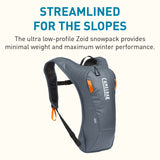 CamelBak Zoid Snow Hydration Pack 70oz, Grey/Orange