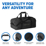 Eagle Creek No Matter What Duffel Bag - Eco Friendly Duffel for Sustainable Travel - Adjustable Shoulder Strap - Multiple Carry Options - Easy to Store - Black - 60L