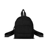 WisePoint Small Backpack Purse, Corduroy Mini Backpack Purse for Women and Girls, Fashion Women Backpack Purse (black)