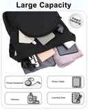 RHDZO Drawstring Backpack Gym Backpack with Shoe Compartment for Men Women String Sports Bag with Wet Pocket Cinch Swim Beach Bag, Black (Patent Pending)