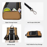 Cat Backpack，Expandable Cat Carrier Backpack, Dog Backpack Carrier and Pet Carrier Backpack, Suitable for Cats, Dogs Kitten or Small Dogs, Travel Friendly Puppy Cats Bag (Brown)