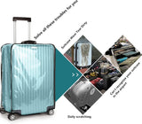 GigabitBest Suitcase Covers for Luggage – TSA Approved Clear PVC Luggage Protector Cover, Thick Transparent Waterproof Sleeve with Large Hook and Loop Closure, Fits 24" Wheeled Suitcases