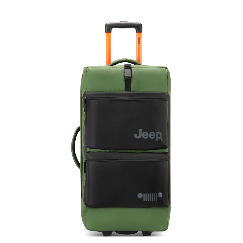 Jeep JS006B Two Wheel Rolling Travel Duffle Bag, Elm Green, 27 Inch