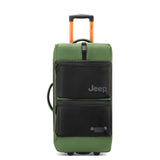 Jeep JS006B Two Wheel Rolling Travel Duffle Bag, Elm Green, 27 Inch