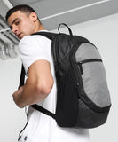 Puma 078943 TEAMFINAL Backpack, L, Spring and Summer 23 Color, Black/Medium, Gray, Heather (01)