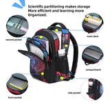 Lmwzh Backpack For Boys Elementary School Bags Kids Bookbag Waterproof Lightweight Durable (18Inch)