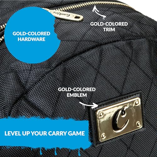 Quilted Backpack with Gold Trim by Cookies Clothing