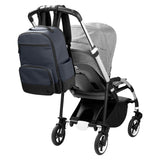 Skip Hop Diaper Bag Backpack: Flex, Multi-Function Baby Travel Bag with Changing Pad & Stroller Attachment, Blue