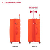 SwissGear 7366 Signature Hardside Expandable Luggage with Spinner Wheels, TSA Lock, Cup-Holder, Orange, 2-Piece Set (19/27)