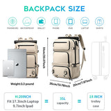 FUTURE AESTHEICS Travel backpack Carry-on Travel Backpack For Women Men Flight Approved Business Weekender Overnight Waterproof Daypack (off-white)