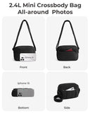 BAGSMART Cross Body Purse, Mini Crossbody Bags for Women Travel Purse, Puffy Shoulder Handbag Wallet with RFID Blocking Slots, Black-small