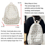 Kehpish Cotton Canvas Backpacks for Women Backpack Purse Fashion Casual Travel Daypack