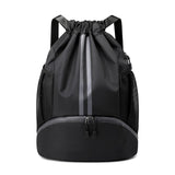 JELUTAR Drawstring Backpack Gym Bag with Shoes Compartment for Soccer, Basketball, Swim, Water-Resistant String Backpack Beach Cinch for Women Men