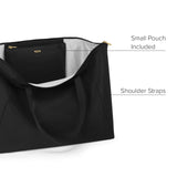 TUMI - Just In Case Tote - Foldable, Lightweight and Compact, Packable Travel Bag - Folds Into Included Pouch - Large, Black with Gold Hardware