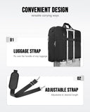 MATEIN Garment Bags for Travel, Large Double Layer Suit Bag Up to 6 Suits with Shoulder Strap, Foldable Carry On Garment Luggage for Hanging Clothes, Convertible Business Suitcase for Men Women, Black