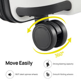 NINETYGO Carry On Luggage 22x14x9 Airline Approved, 20 Inch Luggage with Smooth Spinner Wheels, Lightweight, Hard Shell PC Suitcase Carry-On, Travel Luggage, TSA Approved (Lily White, Rhine Basic)