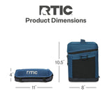 RTIC 15 Can Everyday Cooler, Soft Sided Portable Insulated Cooling for Lunch, Beach, Drink, Beverage, Travel, Camping, Picnic, for Men and Women, Navy