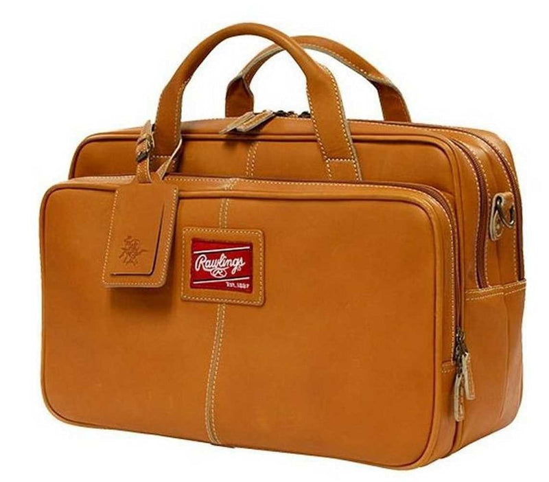 Rawlings | Men's Leather Messenger Briefcase Collection | Tan | Heart of the Hide Collection | 16" W x 10" H x 7" D