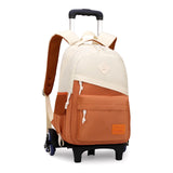 Armbq Rolling Backpack for Boys Girls School BookBag with Wheels Kids Luggage Trolley Back Pack on Wheels Elementary Travel Bag