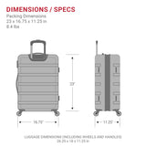SwissGear 7366 Signature Hardside Expandable Luggage with Spinner Wheels, TSA Lock, Green, Checked-Medium 23-Inch