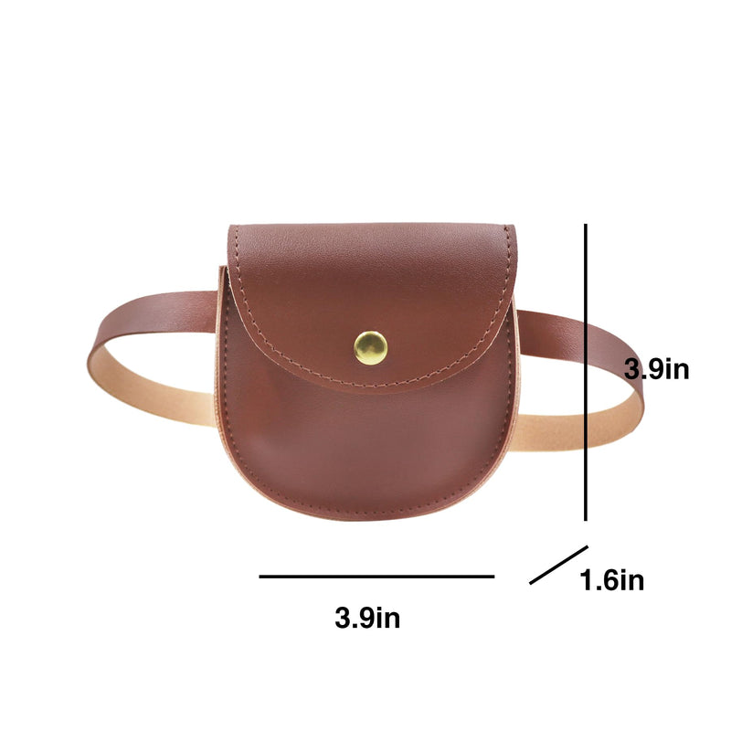 JASASCCEL Mini Fanny Pack for Girls Saddle Bag Pouch PU Leather Belt Waist Purse Hip Bumbags for Outdoors Travel Crossbody Bags