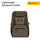 RTIC Lightweight Backpack Cooler, Olive, 15 Can, Portable Insulated Bag, for Men & Women, Great for Day Trips, Picnics, Camping, Hiking, Beach, or Park