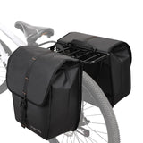 MOSISO 20L Bike Panniers, 2 Pack Waterproof Panniers Bike Bag, Large Capacity Flap Bicycle Rear Rack Seat Luggage Storage Trunk Bag for Road Mountain Cycling Traveling Commuting, Black