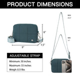 Telena Crossbody Bags for Women Crossbody Purse Lightweight Puffer Shoulder Bag for Travel Green