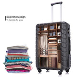 Apelila 4PC 18-28 Inch Hardshell Luggage ABS Luggages Sets With Spinner Wheels Hard Shell Spinner Carry On Suitcase (Black, 4 PCS)