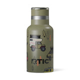 RTIC Little Journey Water Bottle with Straw, Ceramic-Lined, Insulated, Stainless Steel, Metal, Double Wall Vacuum-Insulation, Leak-Proof Lid, BPA-Free Water Flask for Sports, Travel, Happy Camper