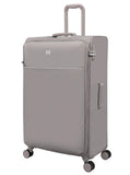 It Luggage Lustrous Luxe 32" Softside Checked 8 Wheel Spinner, Moon Rock