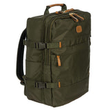 Bric's X-Travel Montagne Backpack 16 Inch, Water-Resistant Recycled Nylon Carry-On Daypack with Compression Straps, Padded Backpanel, Laptop Sleeve and Luggage Pass-Through - Olive