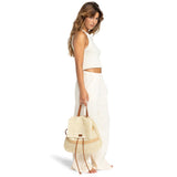 Roxy Spotless Sunnies Backpack | Straw | Beach | Vacation | Travel | Eco-Friendly | Lightweight | Natural