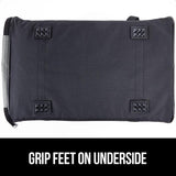 GORILLA GRIP Cat Carrier Travel Bag Up to 15 Lbs, Soft Collapsible Small Dog Carriers, Top and Side Entry Breathable Mesh, Grip Feet on Underside, Cozy Washable Waterproof Pad, Portable Kennel, Gray