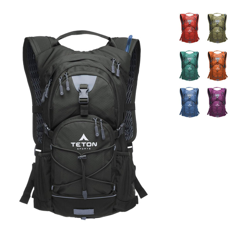 Teton Oasis Hydration Backpack – Lightweight Water Pack with Bladder for Hiking, Running, Cycling, Biking – 18L/22L Sizes – Sewn-in Rain Cover – Fits Men and Women