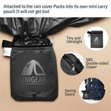 Unigear Backpack Rain Cover Waterproof Rating 5000mm Ultraportable and Durable with 2 Anti-Slip Buckle Strap, Integrated Carry Pouch Design (Black, Large for 40L-50L Backpack)