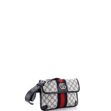 Gucci, Pre-Loved Ophidia Flap Belt Bag GG Coated Canvas with Leather, Blue