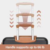 Kono 28 Inch Large Suitcase, Expandable for Long Trips, Impact-Resistant ABS+PC & Silent Wheels, Black, Lightweight Hardshell Luggage, Smooth Rolling Spinner Suitcase for Travel，Black/Brown