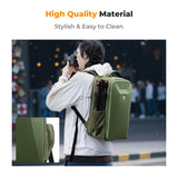 K&F CONCEPT Camera Backpack,Hardshell Photography DSLR Camera Bag with 15-15.6 Inch Laptop Compartment Hard Shell Camera Case Compatible with Canon/Nikon/Sony/DJI Mavic Drone