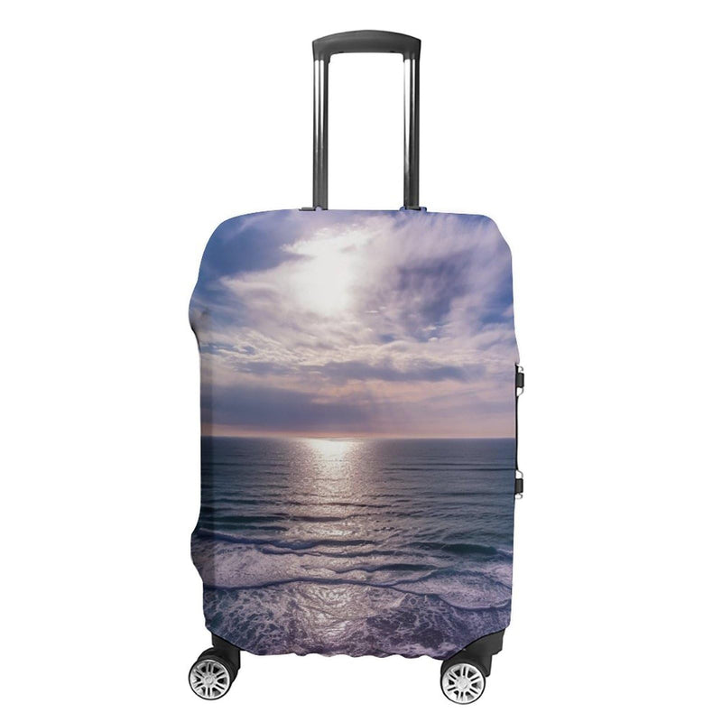 ZXDSKGYN Travel Luggage Cover Atlantic Ocean Elasticity Washable Baggage Covers Suitcase Protector Fits 18-32 Inch Luggage