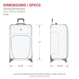 SwissGear Sion Softside Expandable Luggage – Carry-On Suitcase with 360 Degree Wheels & Retractable Handle – 21 Inch, Perfect for 1-3 Night Trips – Dark Gray