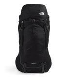 The North Face Terra 65 Backpack - Unisex Hiking Pack, Cinch-Top Opening with Zipper, Pole & Ice Axe Attachments, TNF Black/Asphalt Grey-NPF, Small/Medium