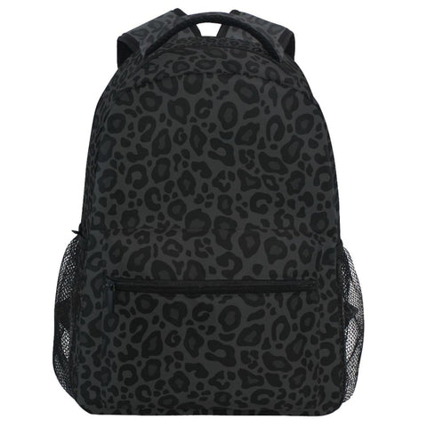 Oarencol Black Leopard Backpack Animal Skin Print Bookbag Daypack Travel Hiking Camping School Laptop Bag
