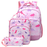 VASCHY Kids School Backpack Lunch Box Bag Pencil Case Combo, Children BookBag Schoolbag Set