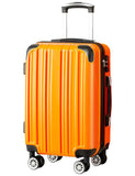 Coolife Carry On Luggage, Suitcase with Durable and Lightweight, carry on suitcase with PC+ABS Hardshell, Dual Spinner Wheels, TSA Lock, and YKK Zipper (orange new, S(20in)_carry on)