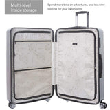 NaSaDen TSA Lock ABS+PC Hardside Luggages with Spinner Wheels, hard shell Lightweight Carry on rabbits floral flower desinger pattern printed travel suitcase (Wonderland Alice, 22)