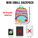 Nintendo Pokemon Mini Backpack Bundle - 11” Canvas Backpack with Front Pocket, Water Bottle, More | Pokemon Backpack Purse Set for Girls