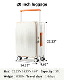 Joyway Carry on Luggage Airline Approved, Hardside Top Opening Carry-on Suitcase with Front Pocket and USB Port, Aluminium Frame 20 Inch Luggage with TSA Lock and Spinner Wheels